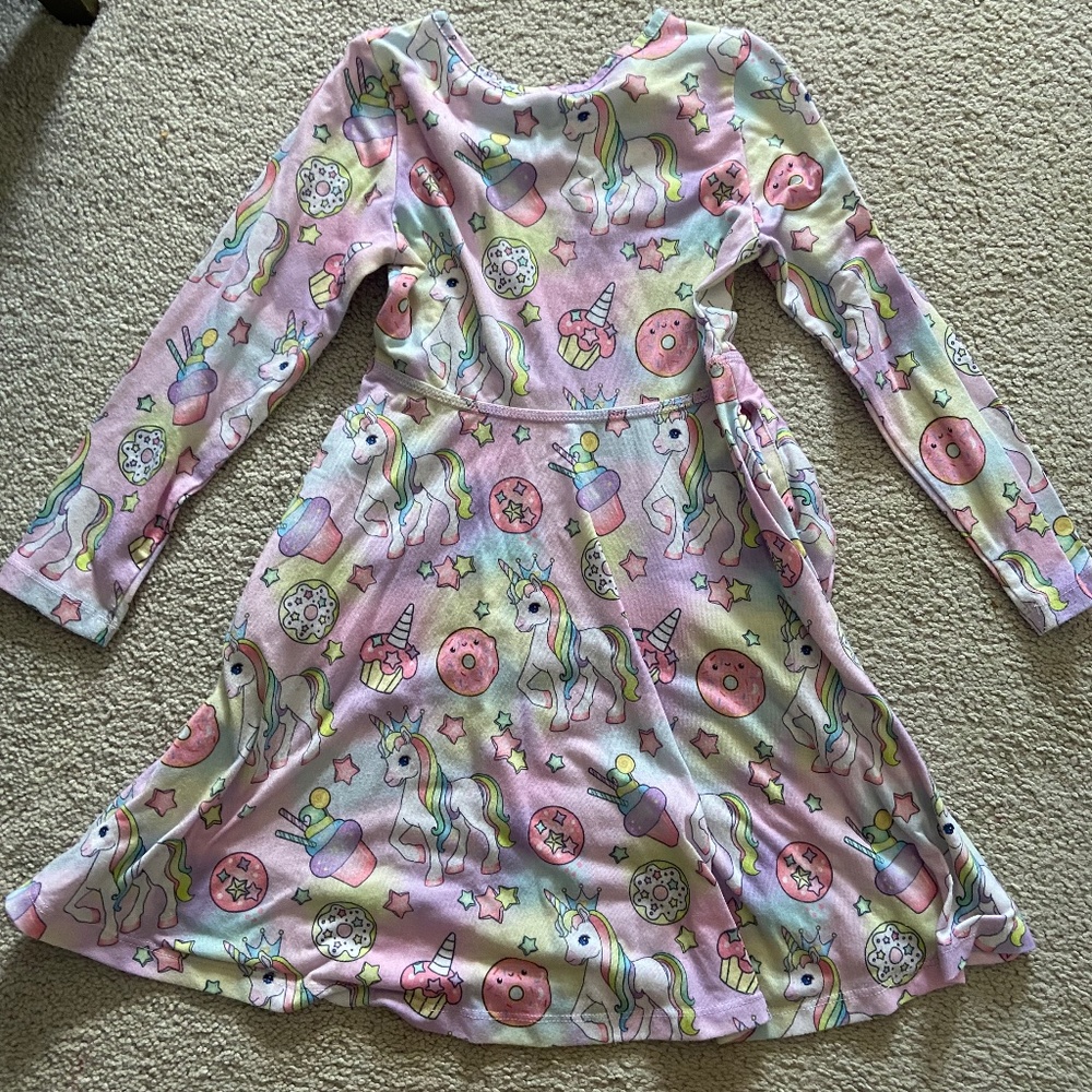 cotton long sleeve girls dress